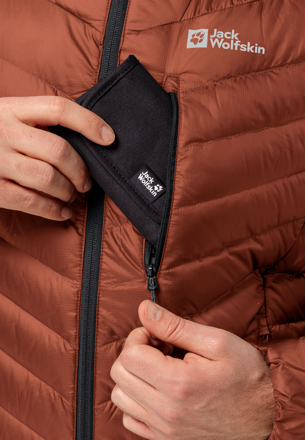 PASSAMANI DOWN HOODY M carmine XXXL Men s down jacket JACK WOLFSKIN