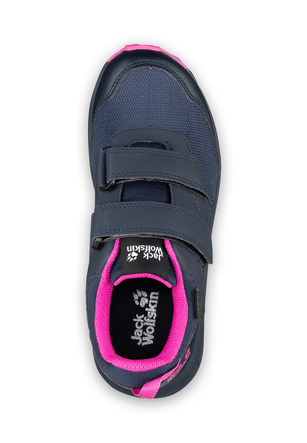 WOODLAND TEXAPORE LOW VC K Blue Pink 40 Kids waterproof hiking shoes JACK WOLFSKIN